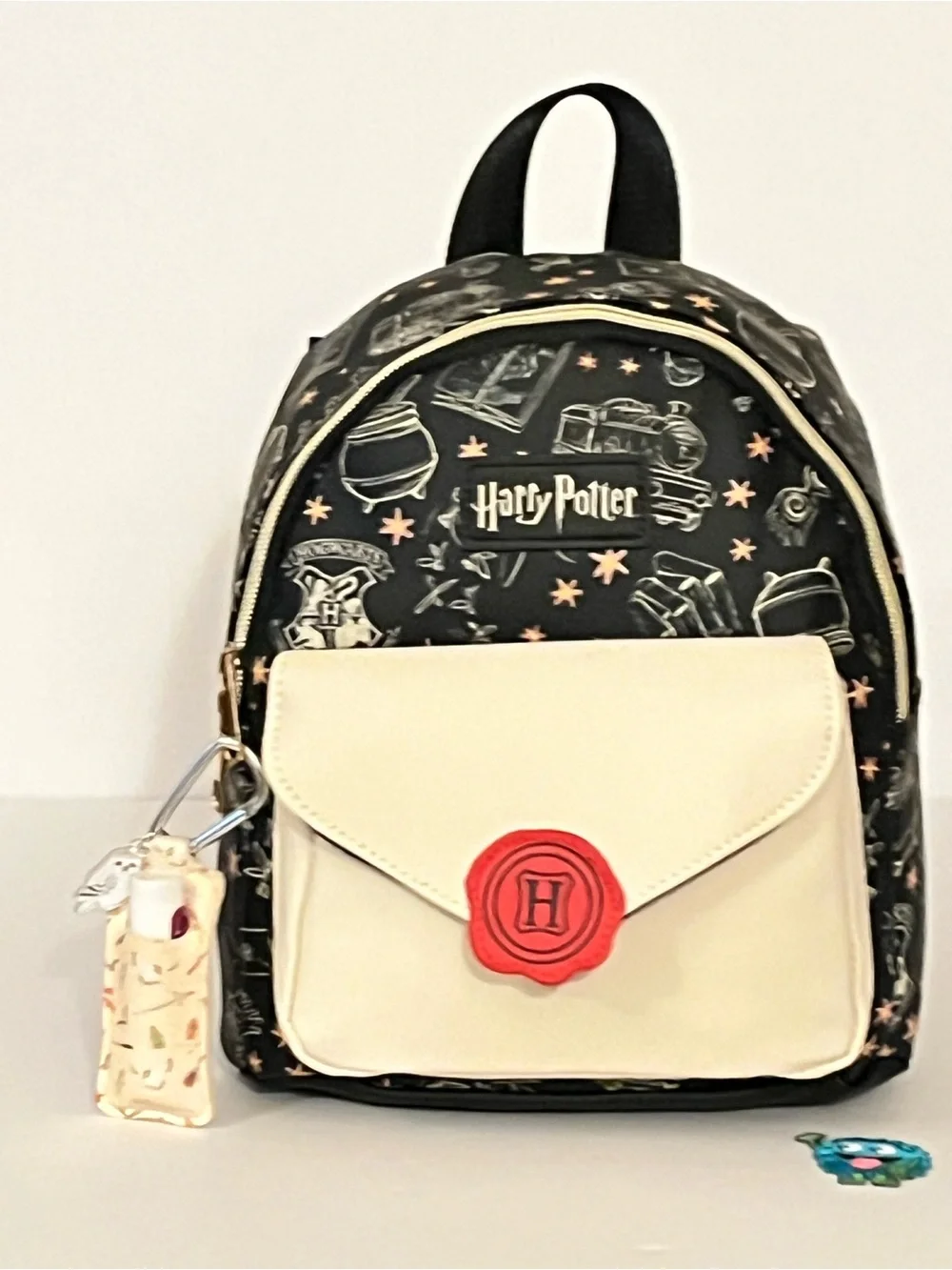 Hogwarts Acceptance Letter Backpack with Hedgewig Lip Balm Case Zipper Pull